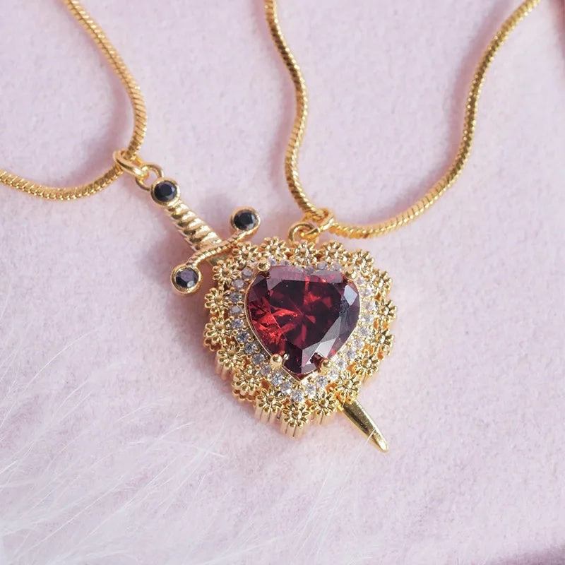 Heart & Dagger Necklace