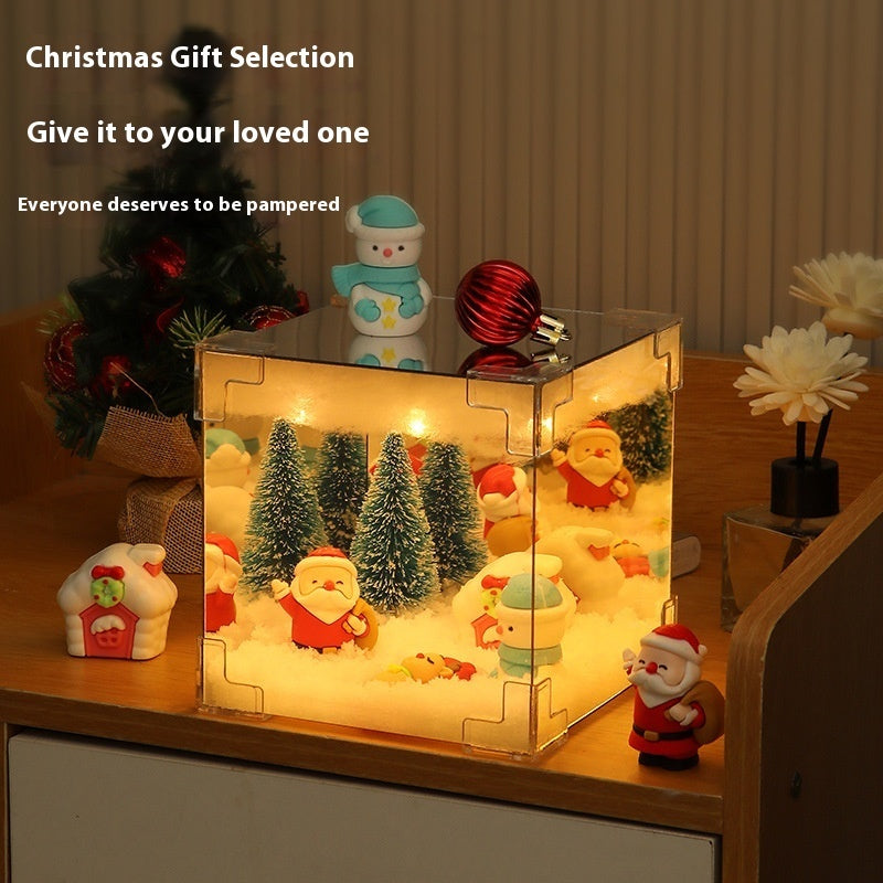 Christmas Glow Cube – Small Night Lamp & Desktop Decoration