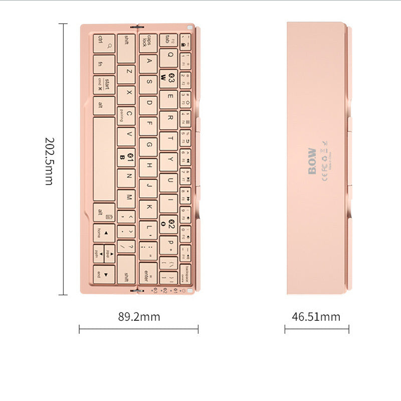 Folding Bluetooth Keyboard – Compact, Rechargeable, with a Stand