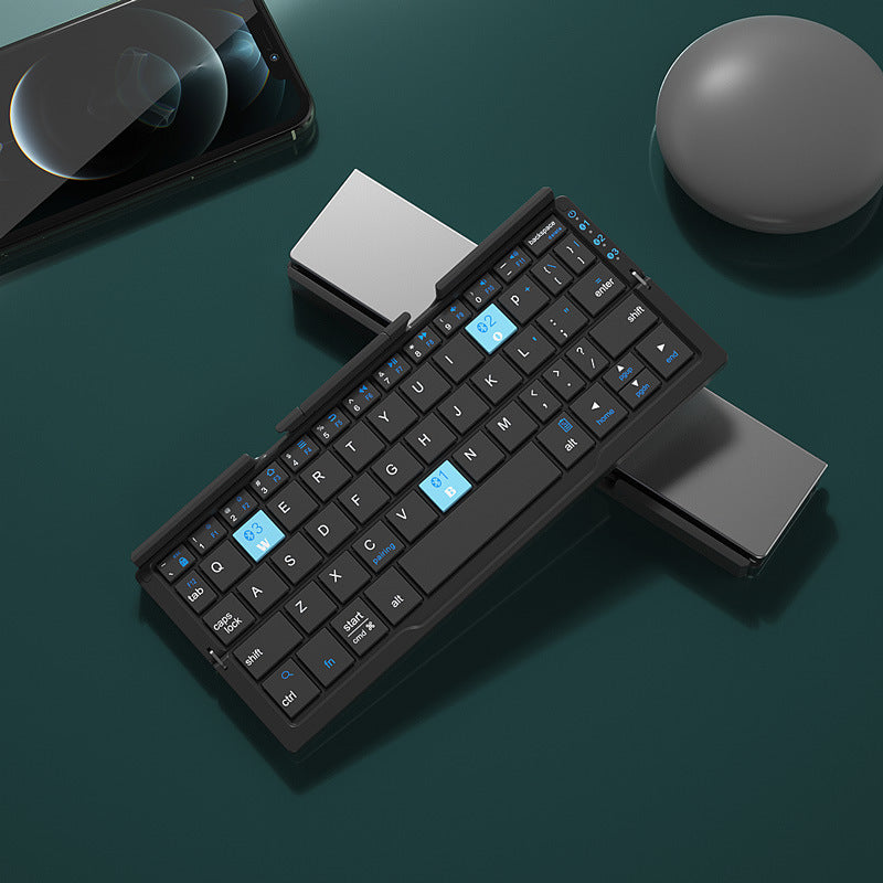 Folding Bluetooth Keyboard – Compact, Rechargeable, with a Stand