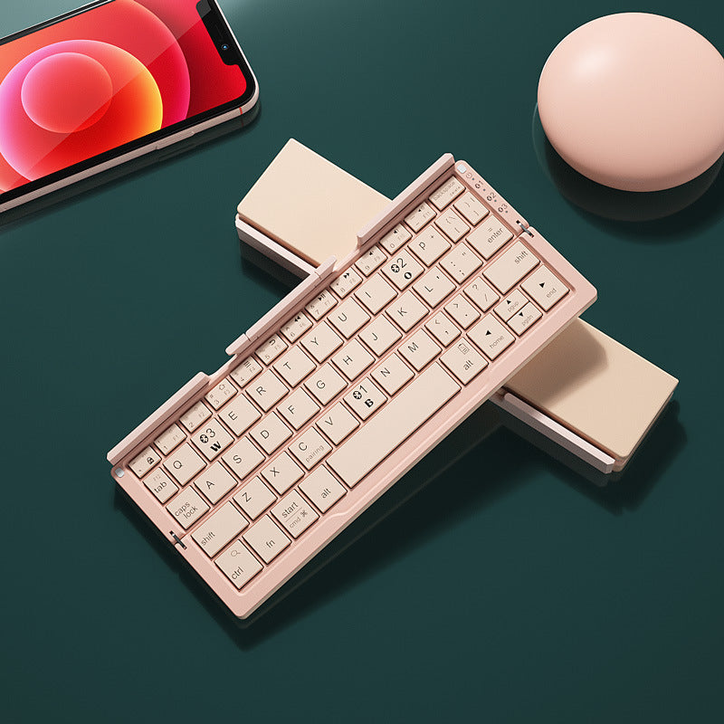 Folding Bluetooth Keyboard – Compact, Rechargeable, with a Stand