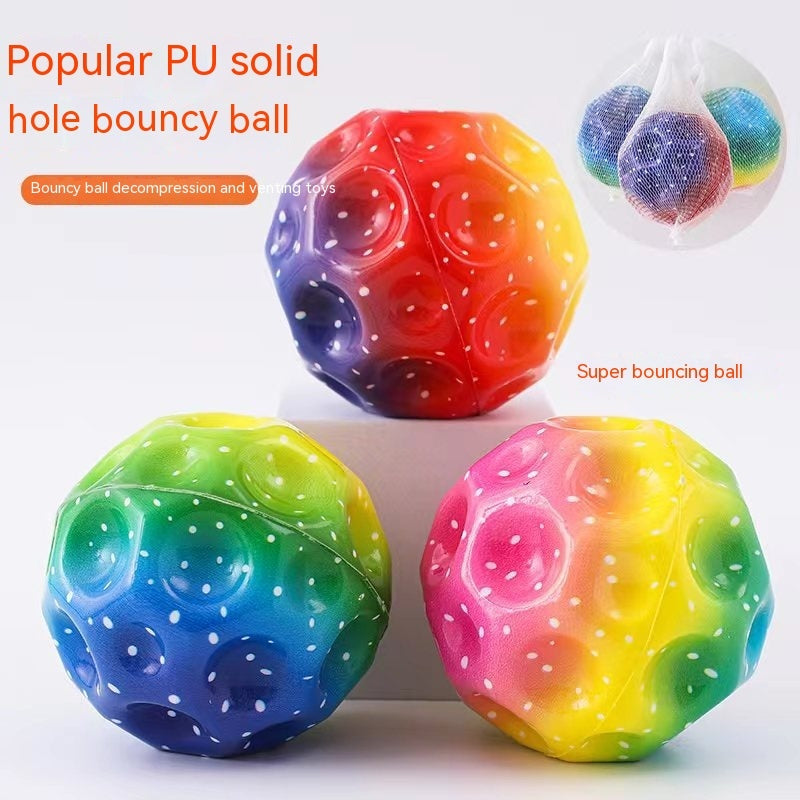 Colorful Moon-Shaped Bouncy Ball – Soft & super bouncy Toy for Kids