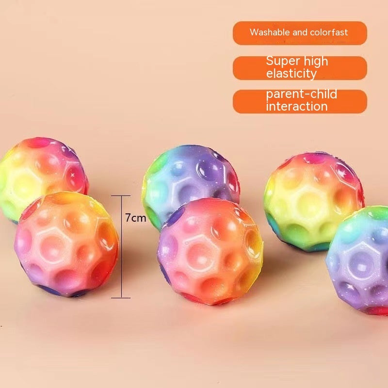 Colorful Moon-Shaped Bouncy Ball – Soft & super bouncy Toy for Kids