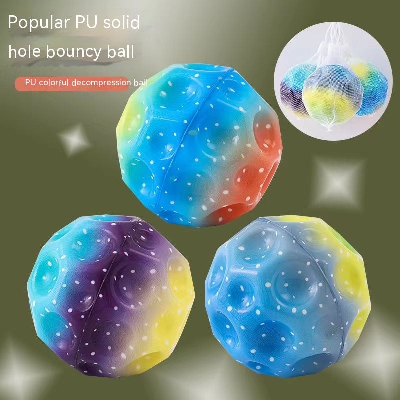 Colorful Moon-Shaped Bouncy Ball – Soft & super bouncy Toy for Kids