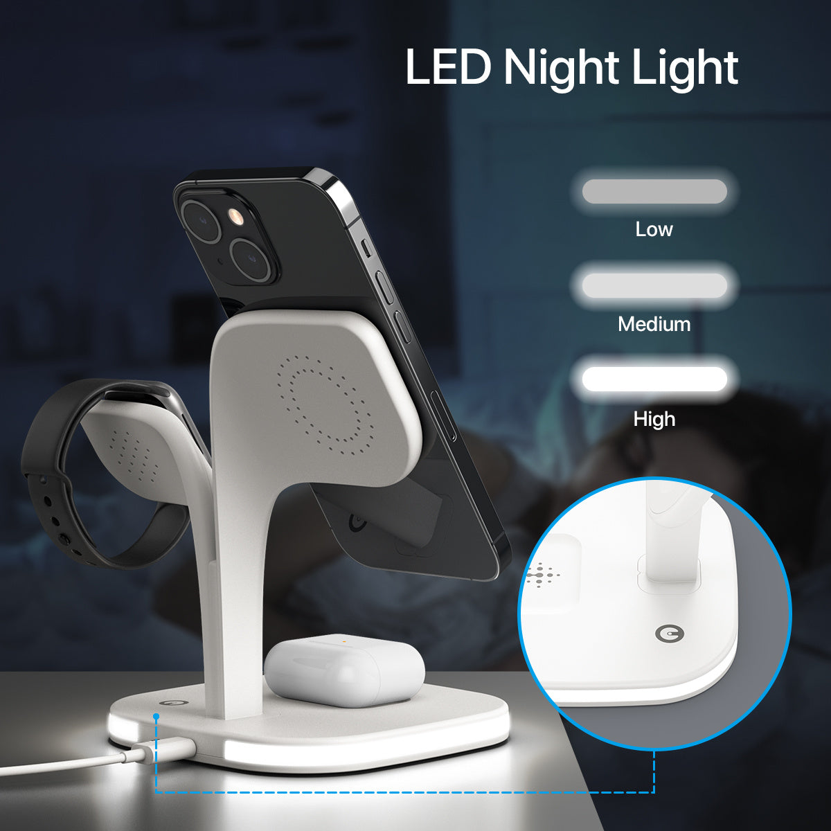 5-in-1 Magnetic Wireless Charging Station – Fast for Multiple Devices