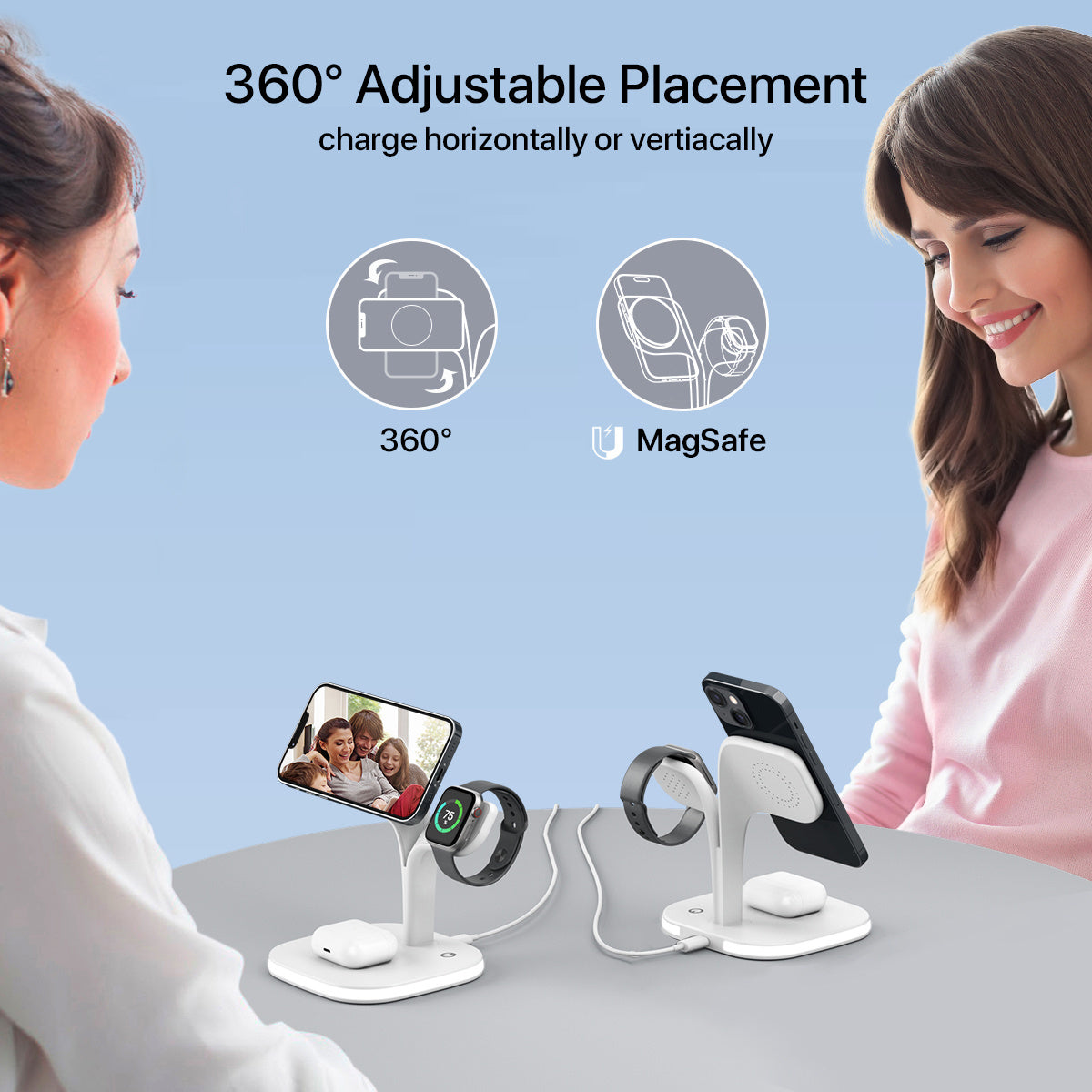 5-in-1 Magnetic Wireless Charging Station – Fast for Multiple Devices