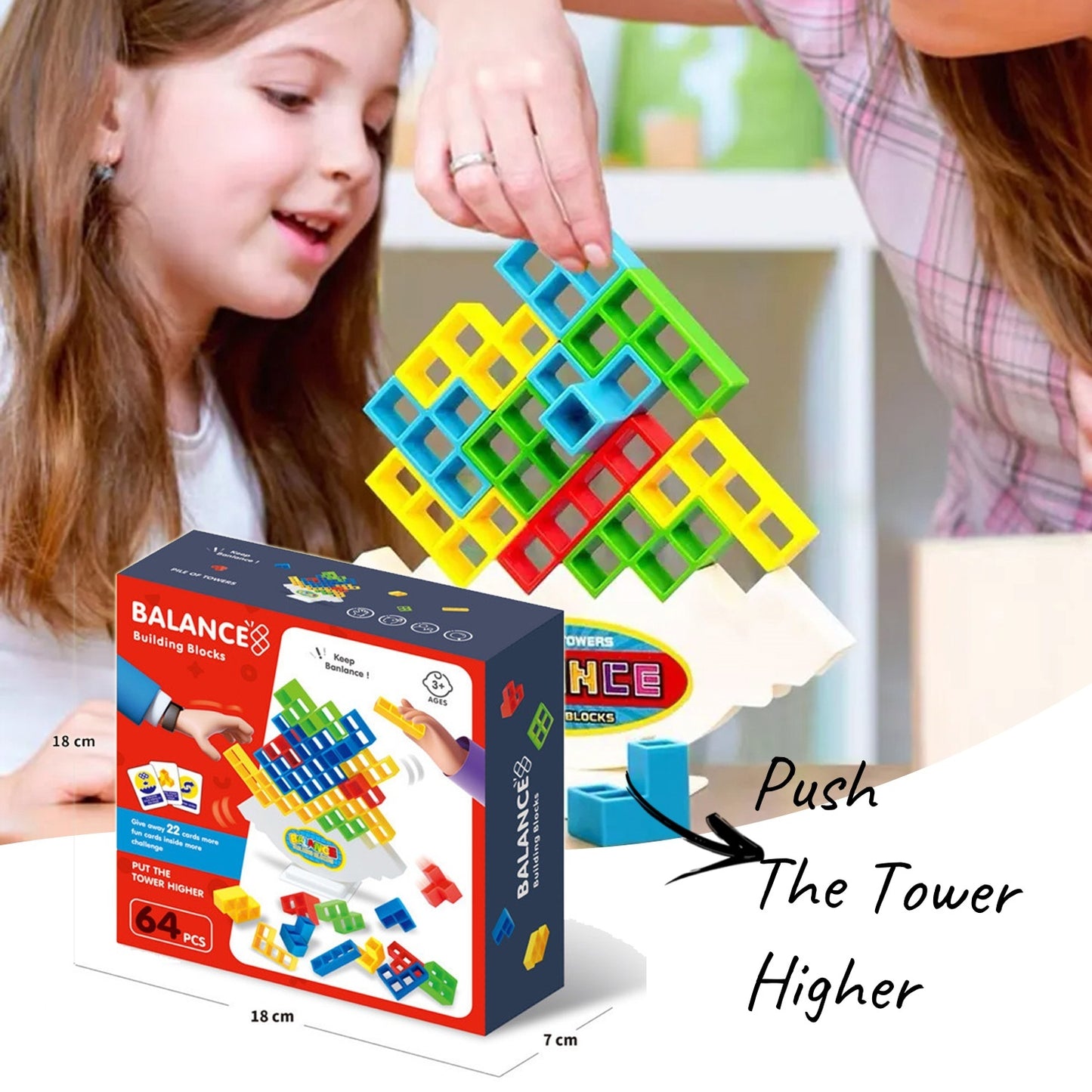 Balance Stacking Tower Game – Family Party Puzzle Toy