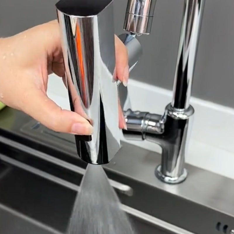 Kitchen Waterfall Faucet – 360° Splash Proof Rotating Bubbler