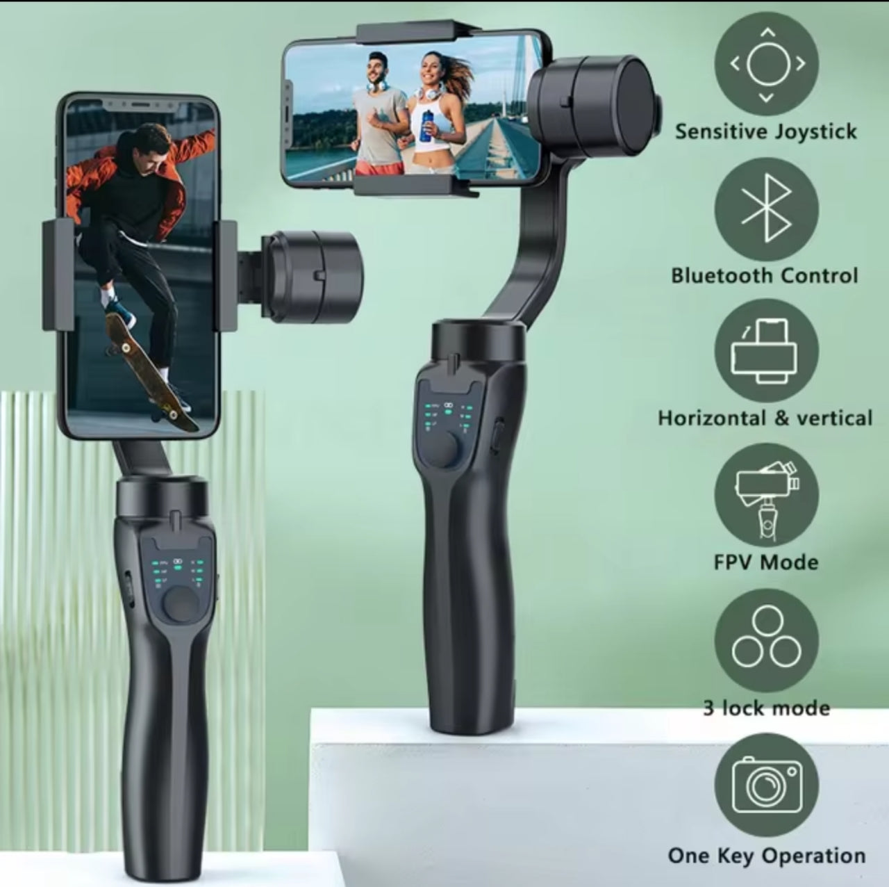 3 Axis Handheld Gimbal – Vlog-Ready Stabilizer with Pan & Tilt