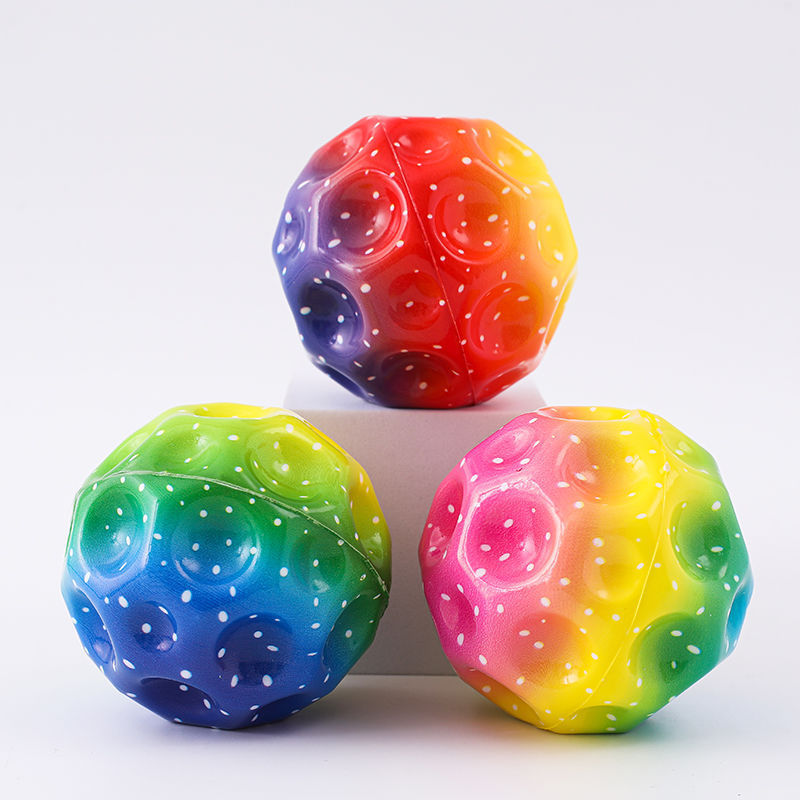 Colorful Moon-Shaped Bouncy Ball – Soft & super bouncy Toy for Kids