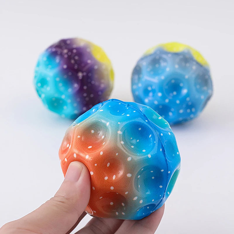 Colorful Moon-Shaped Bouncy Ball – Soft & super bouncy Toy for Kids