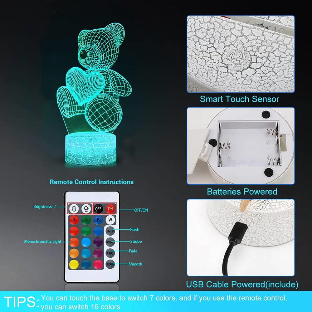 3D LED Christmas Night Lamp