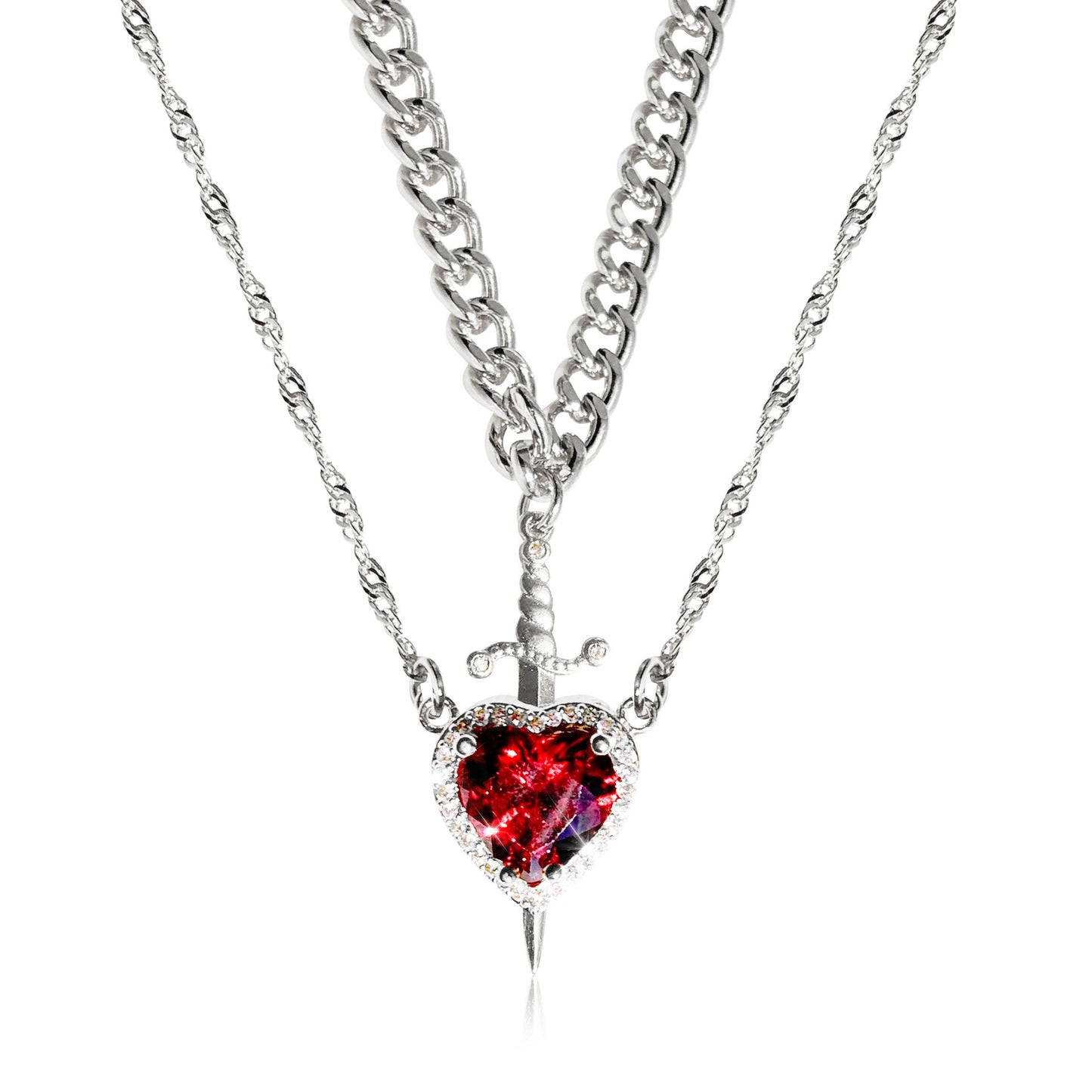 Heart & Dagger Necklace