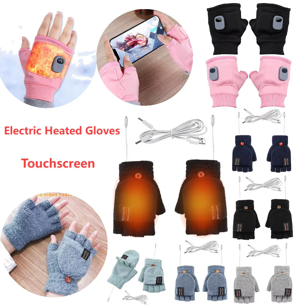 USB Heated Winter Gloves – Rechargeable for Skiing, Driving & Hiking