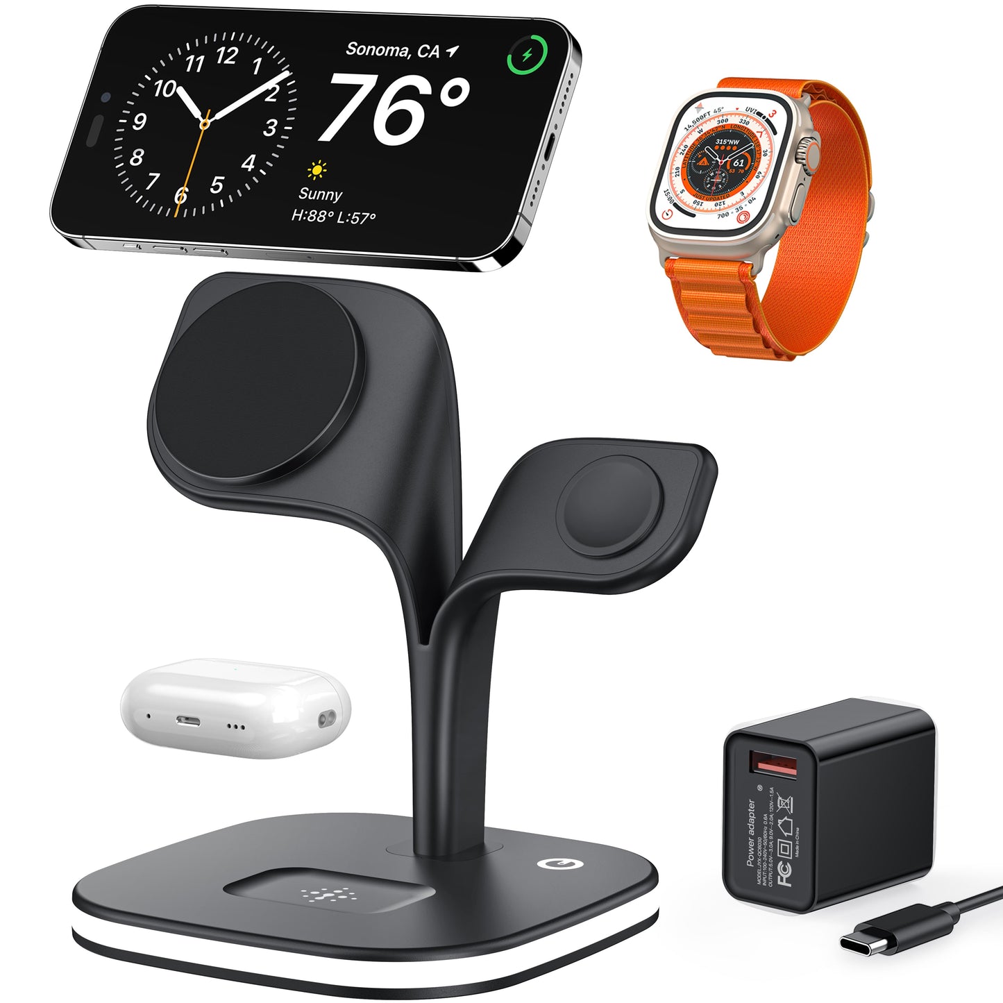 5-in-1 Magnetic Wireless Charging Station – Fast for Multiple Devices