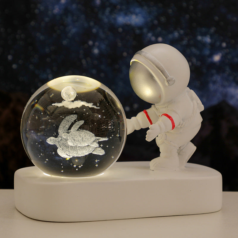 Astronaut Glowing Crystal Light