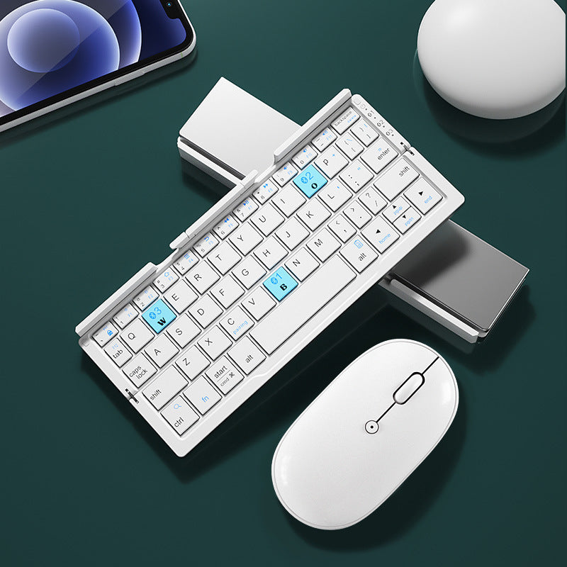 Folding Bluetooth Keyboard – Compact, Rechargeable, with a Stand