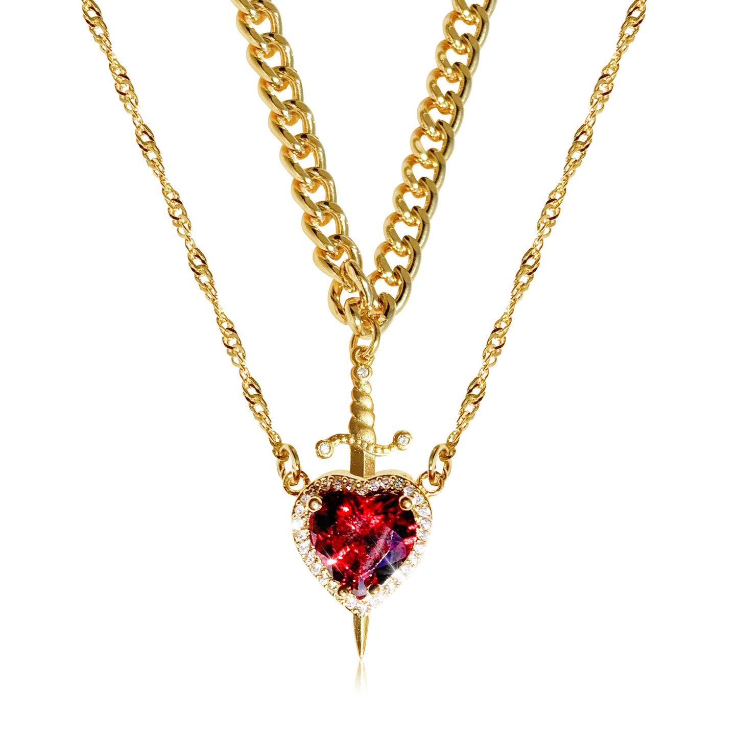 Heart & Dagger Necklace