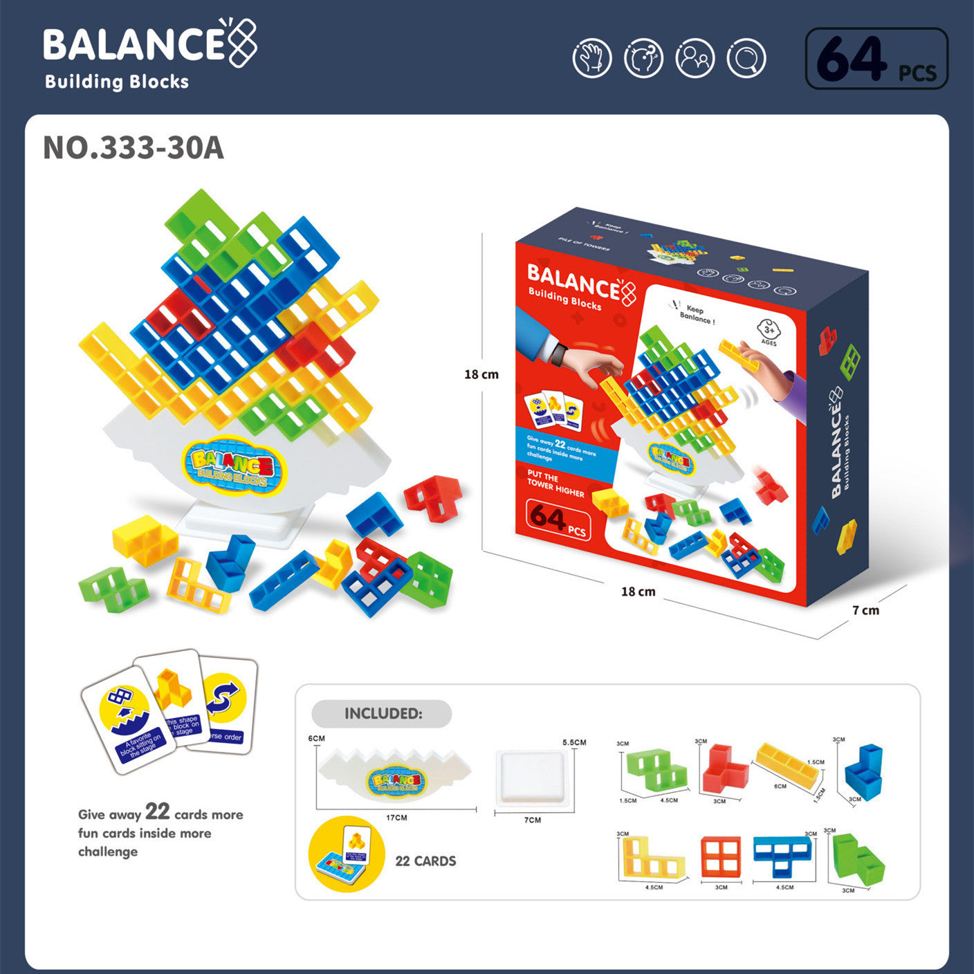 Balance Stacking Tower Game – Family Party Puzzle Toy