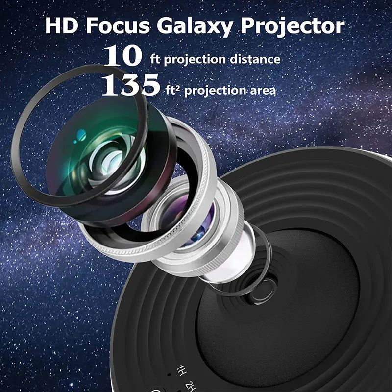 Galaxy Night Light Projector - 360° Rotating Star Lamp