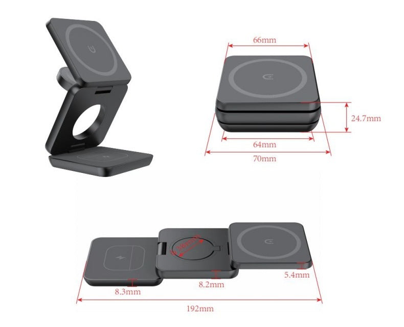 Magnetic Wireless Charger & Foldable Phone Holder