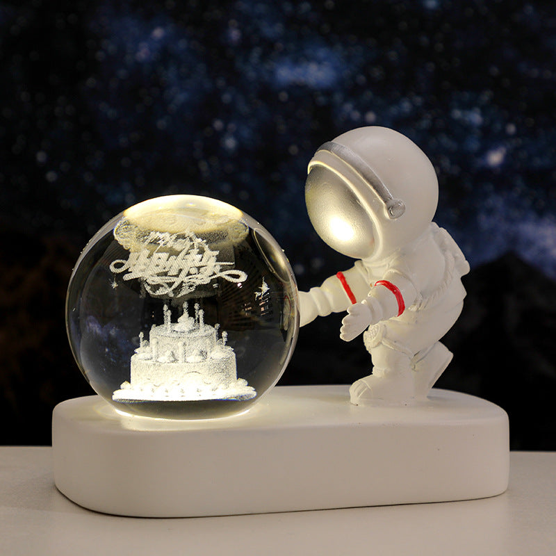Astronaut Glowing Crystal Light