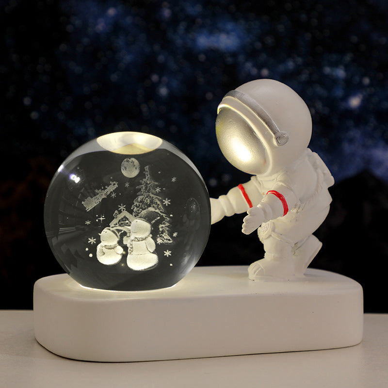 Astronaut Glowing Crystal Light