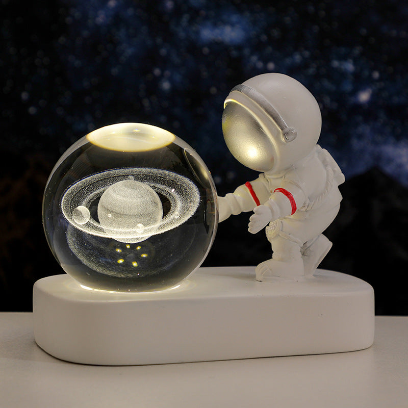 Astronaut Glowing Crystal Light