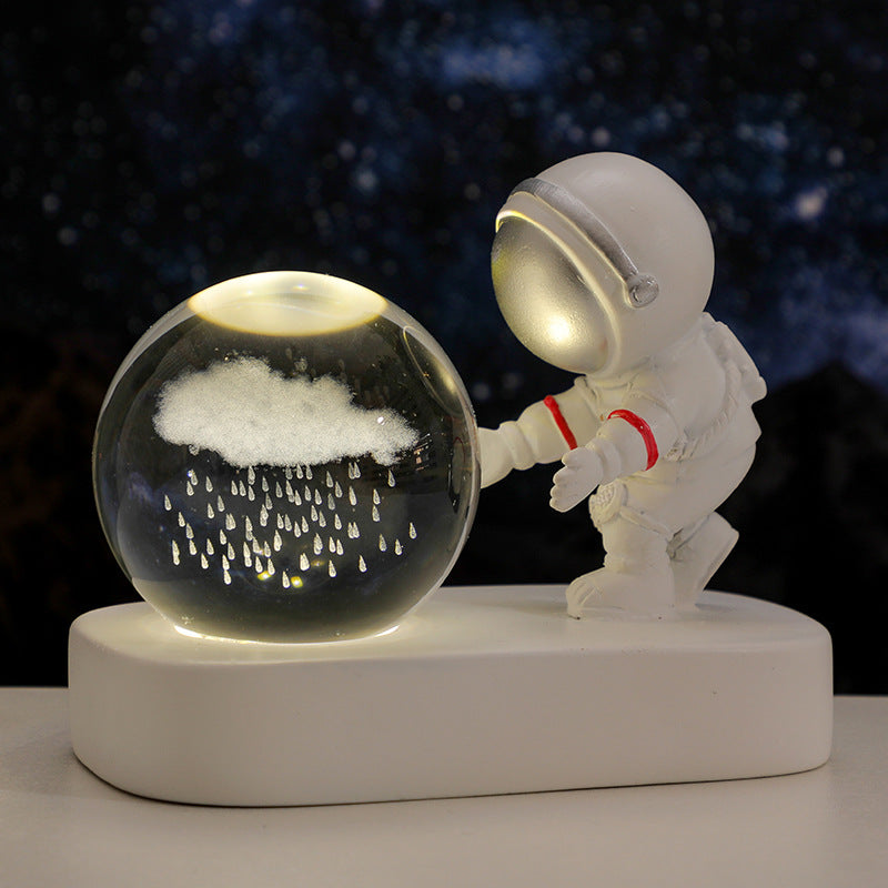 Astronaut Glowing Crystal Light
