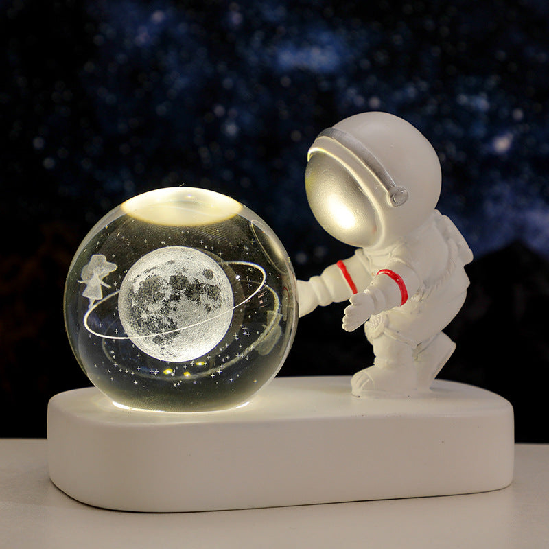 Astronaut Glowing Crystal Light