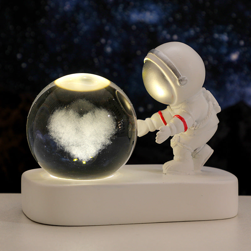 Astronaut Glowing Crystal Light