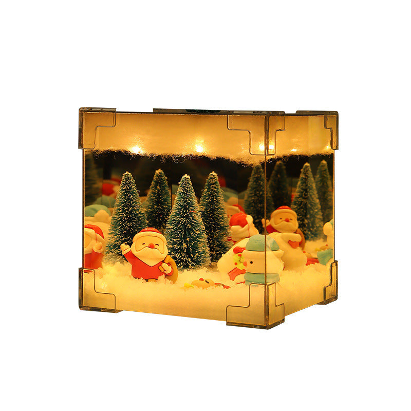 Christmas Glow Cube – Small Night Lamp & Desktop Decoration