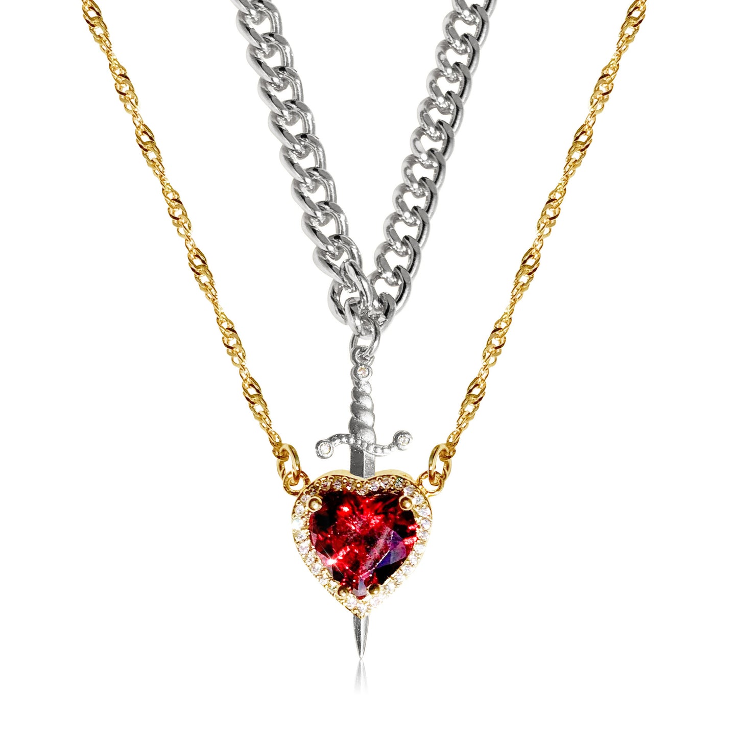 Heart & Dagger Necklace