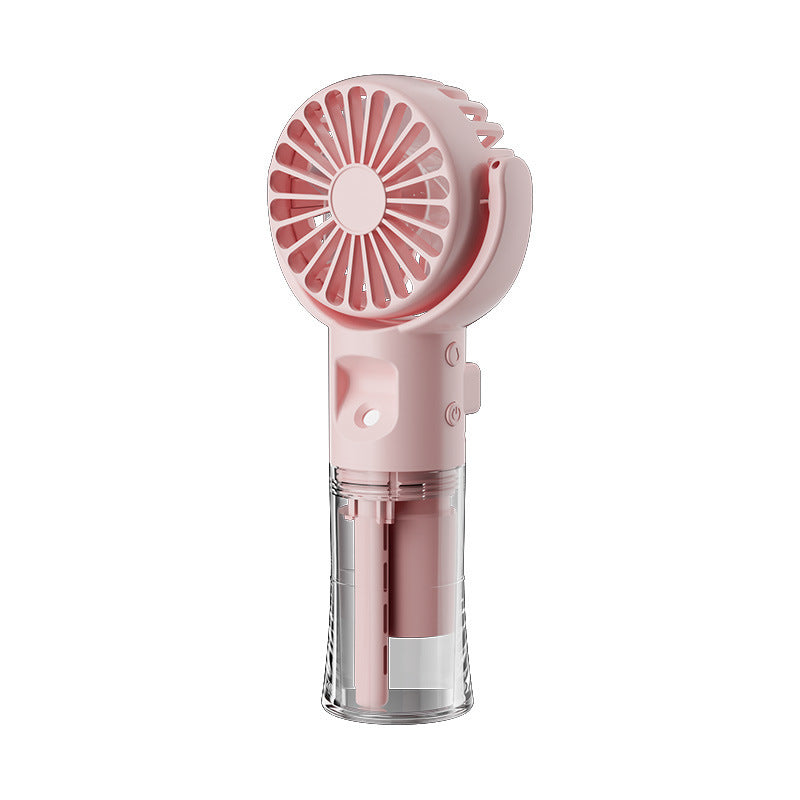 Portable Handheld Mist Fan with 4 Speed USB Rechargeable Cooler