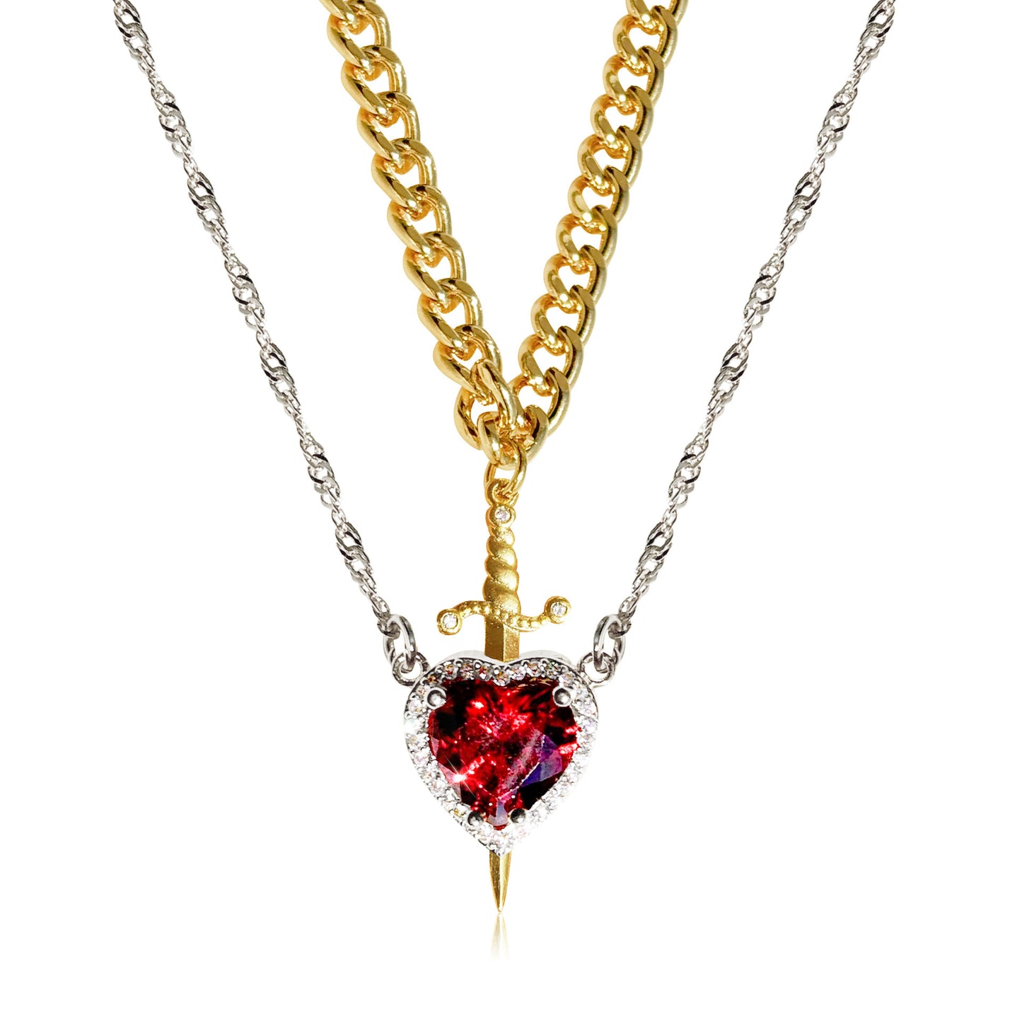 Heart & Dagger Necklace