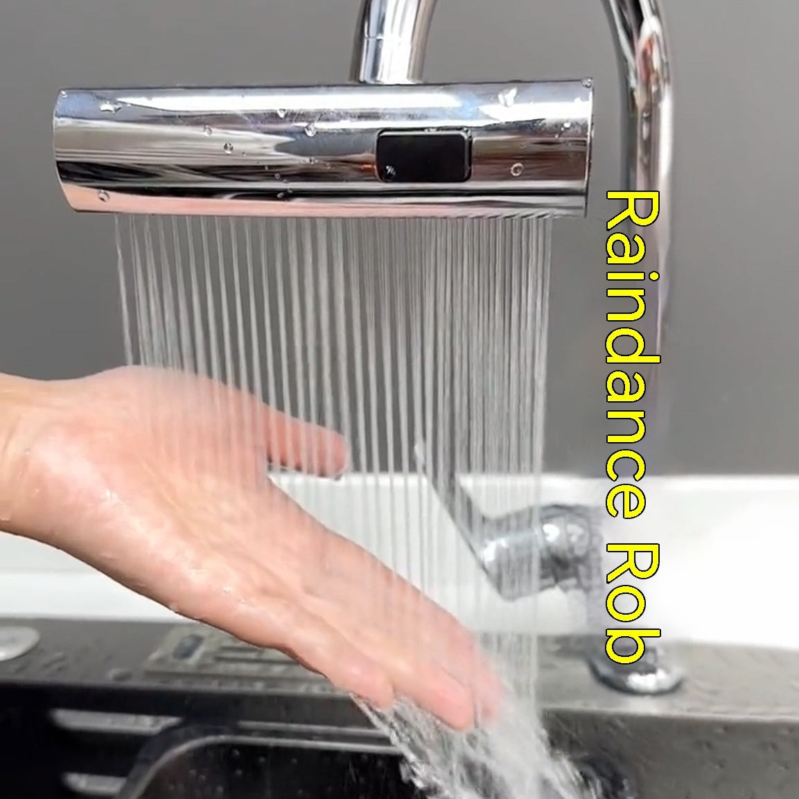 Kitchen Waterfall Faucet – 360° Splash Proof Rotating Bubbler
