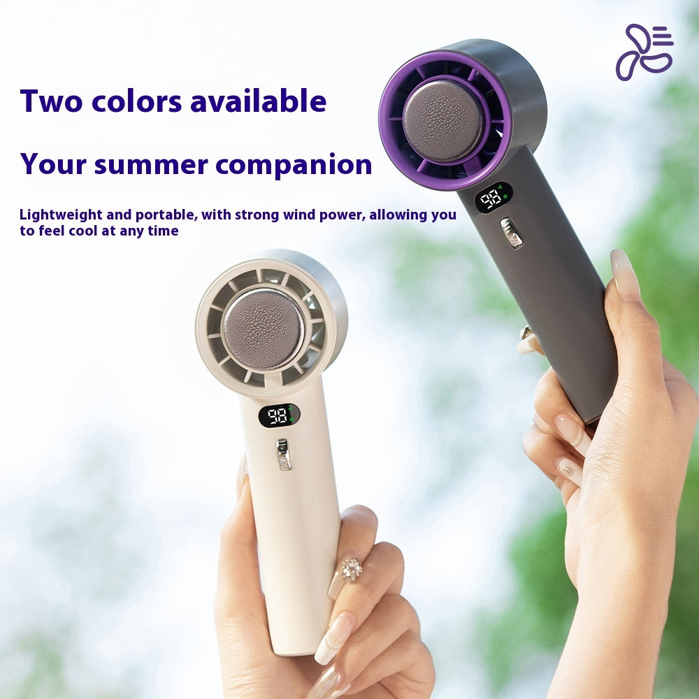 Portable Turbo Fan - Handheld, Adjustable Speeds, 3000mAh Battery
