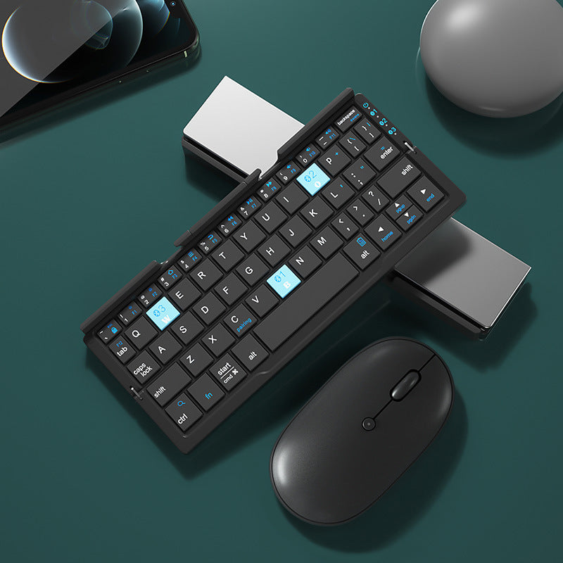 Folding Bluetooth Keyboard – Compact, Rechargeable, with a Stand