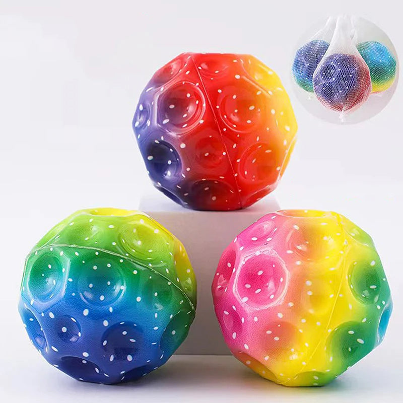Colorful Moon-Shaped Bouncy Ball – Soft & super bouncy Toy for Kids